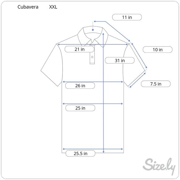 Cubavera Tropical Floral Polo Men's Shirt Turquoise Size XXL - Picture 6 of 6